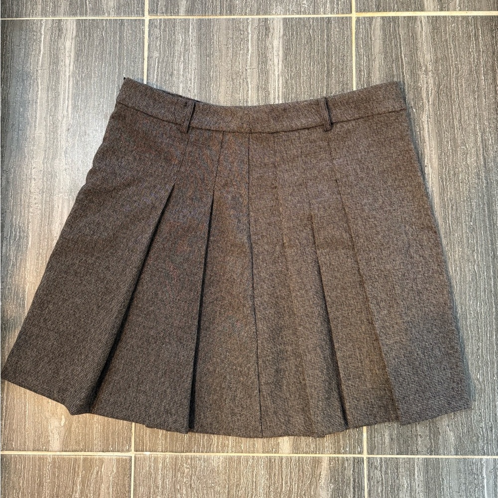 Mango Pleated Mini Skirt